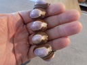 Artisanat - Bracelet coquilles Cypraea poli mauve