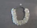 Artisanat - bracelets ronds nacre blanc