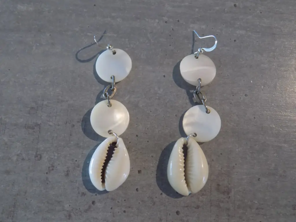 Artisanat - Boucle oreille nacre coquille