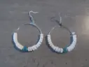 Artisanat - Boucle oreille créole nacre coquille