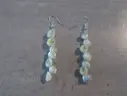 Artisanat - Boucle oreille droite Trochis vert