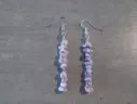 Artisanat - Boucle oreille droite corail mauve