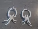 Artisanat - Boucle oreille créole nacre coquilles