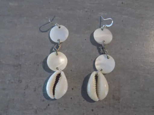 Artisanat - Boucle oreille nacre coquille